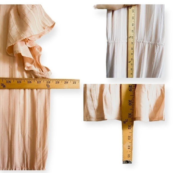 NWT PAIGE Dress Illyria Blush Color Midi Dress with ruffles Size M - Picture 14 of 14